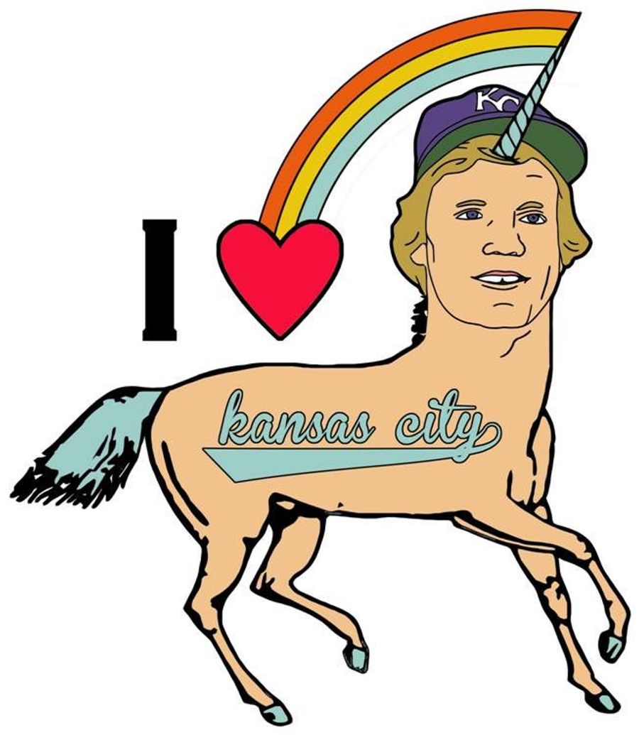 Here Is A Drawing Of A George Brett-Faced Half Man-Half Unicorn Creature