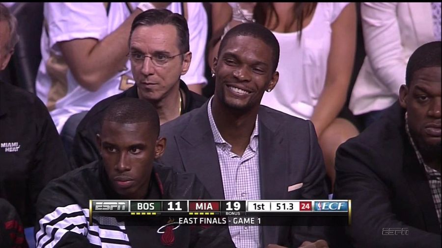 Chris Bosh Spent Last Night In His Own Little Place Of Bliss
