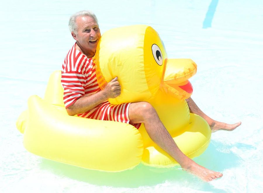 Break Out The Photoshop, It's Lee Corso On A Big Inflatable Duckie!