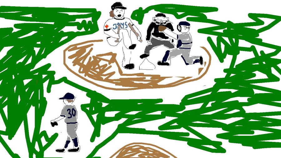 MLB Won't Let Us Show You Travis Snider Breaking His Bat Over His Knee, So Here's A Fucking Drawing I Did Instead