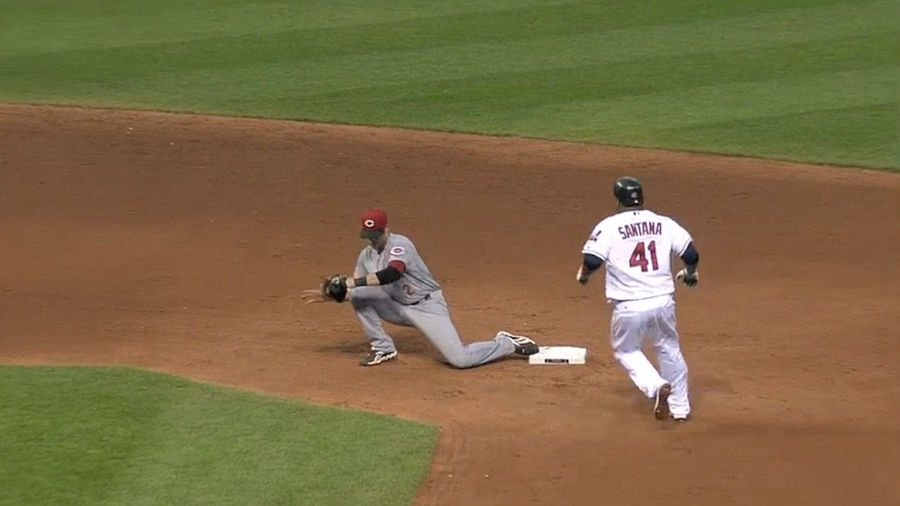Carlos Santana Was Out By Six Feet, Except That Umpire Jim Wolf Is Legally Blind