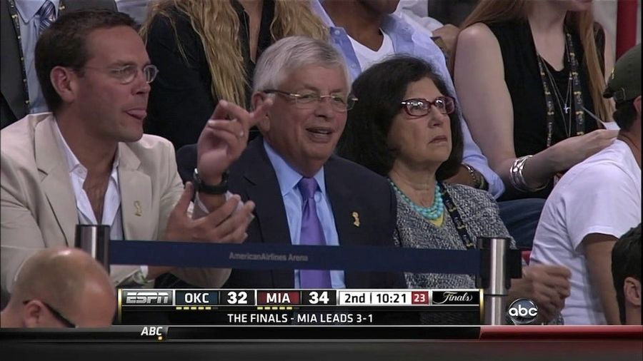 Why Was David Stern Sitting Next To One Of Rupert Murdoch's Sons Last Night?