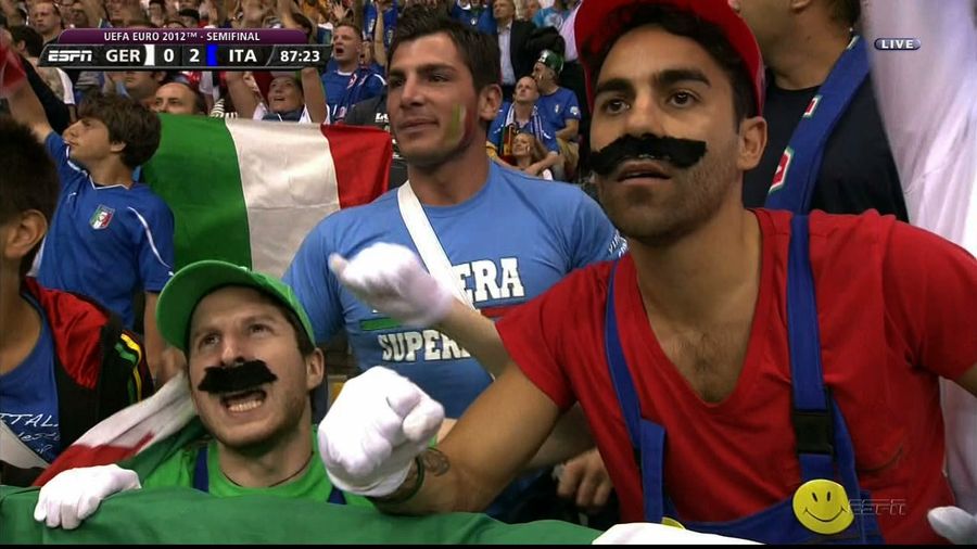Balotelli Wasn't The Only Super Mario In Attendance At Yesterday's Euro 2012 Match