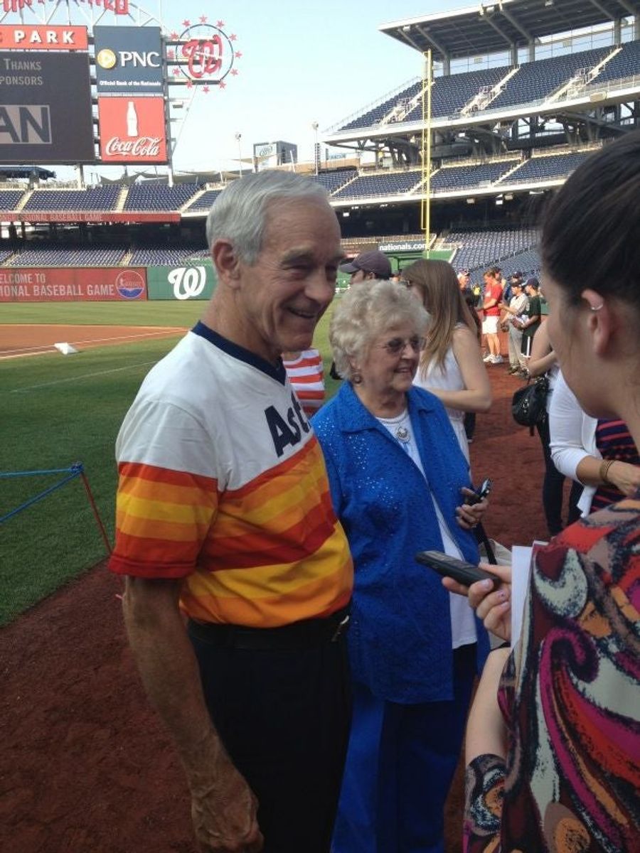 Ron Paul Gets Inducted Into Congressional Baseball Hall Of Fame, Wears Hideous Jersey