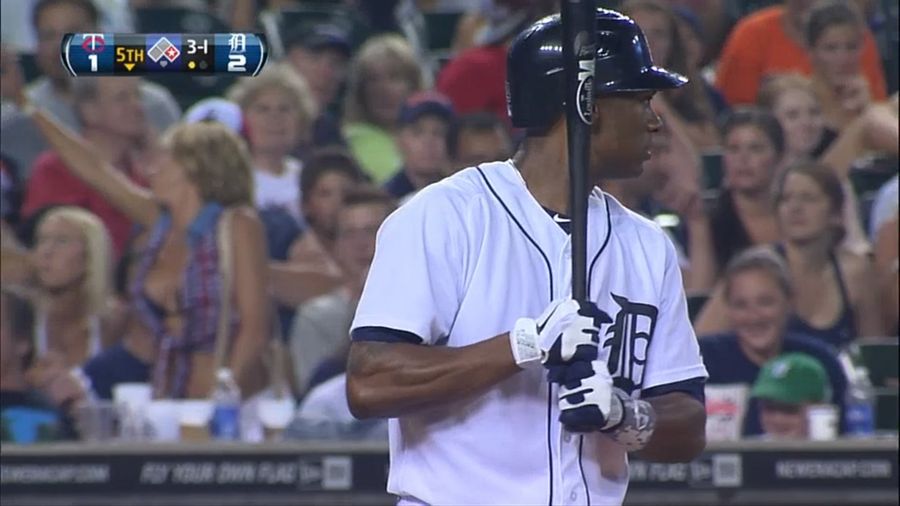 One Female Tigers Fan Was Really Letting It All Hang Out Last Night