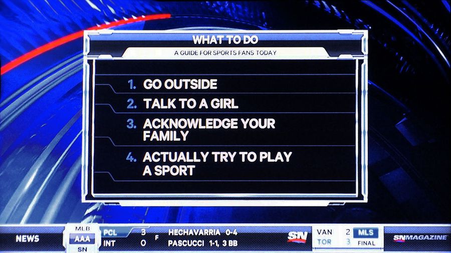 Rogers SportsNet Has Some Curious Suggestions About How To Spend A Day Without Sports