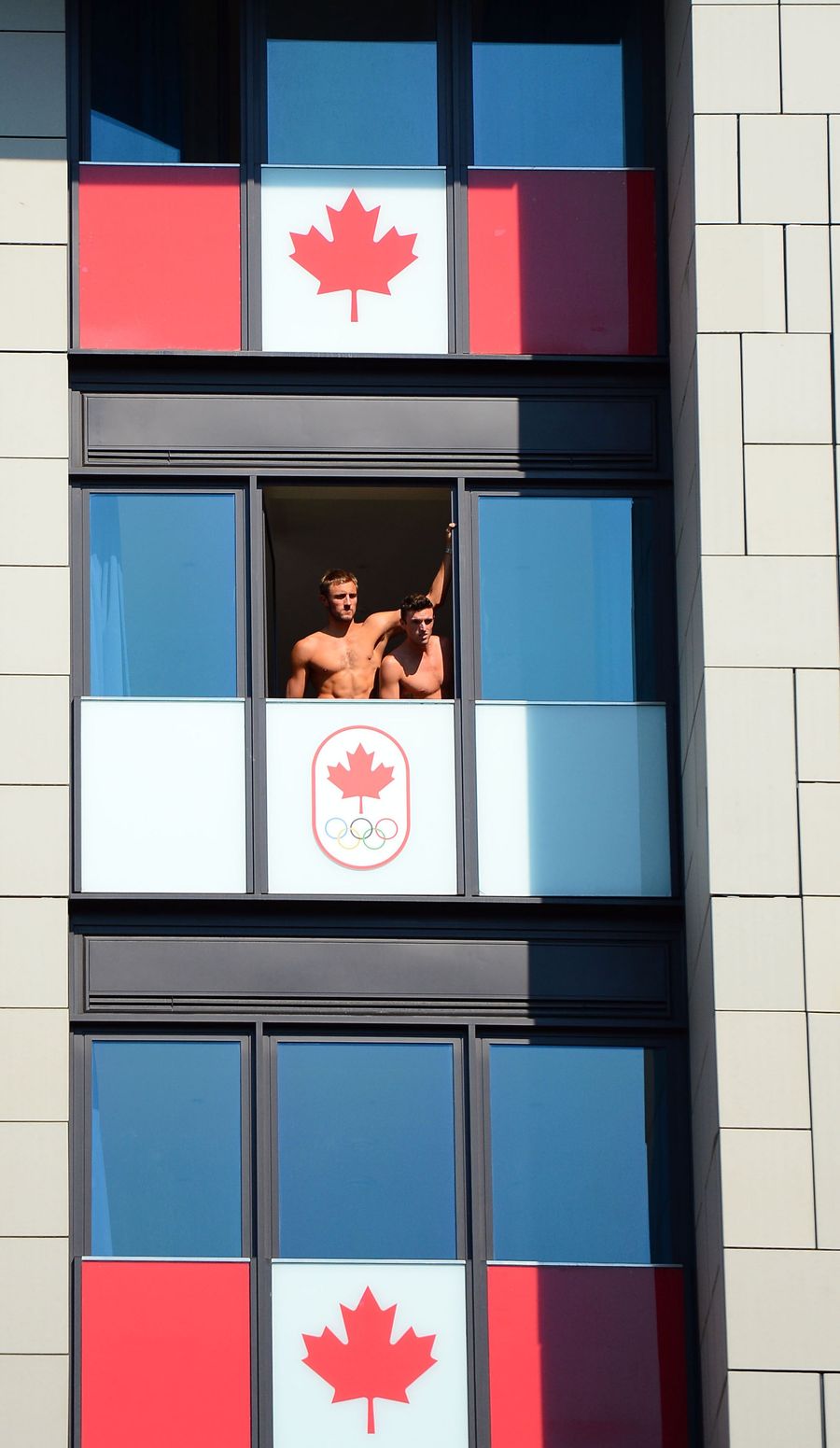 Photo Without Commentary: Two Canadian Dudes At The Olympic Village