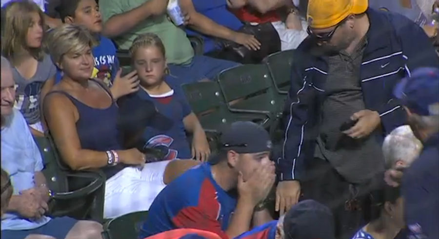 Cubs Fan&#39;s Scoreboard Marriage Proposal Runs While His Girlfriend&#39;s In The Bathroom [Non-Pooping Update]