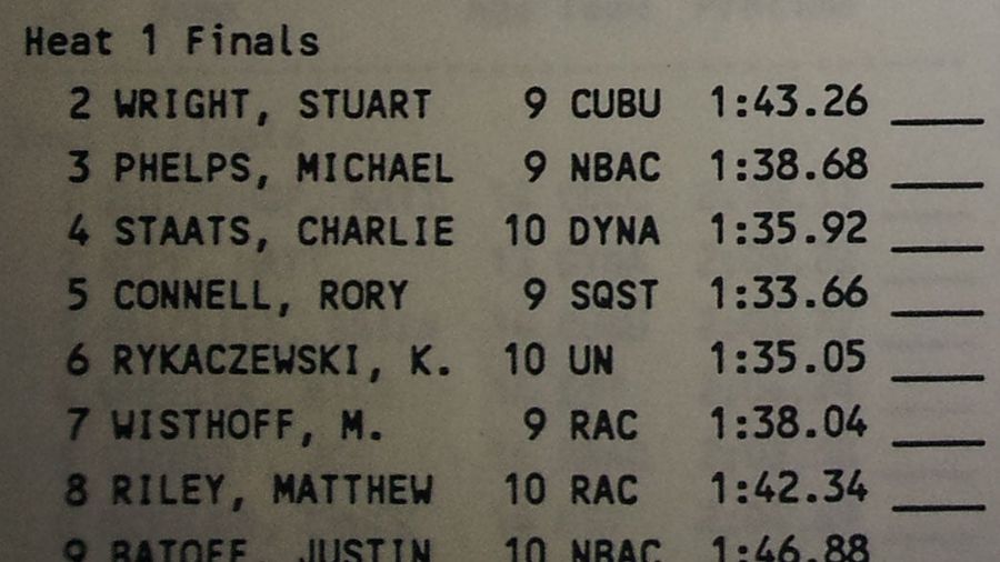 How Do Michael Phelps's Current Times Compare To Ones He Swam When He Was Nine Years Old?
