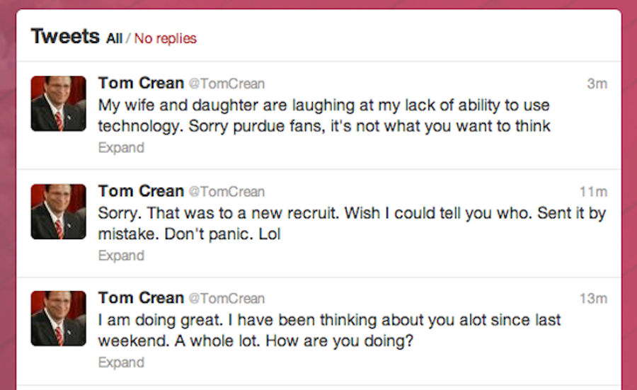 Hoosiers Coach Tom Crean Is Sweet-Talking Someone—A Recruit, He Says—And It's Creepy