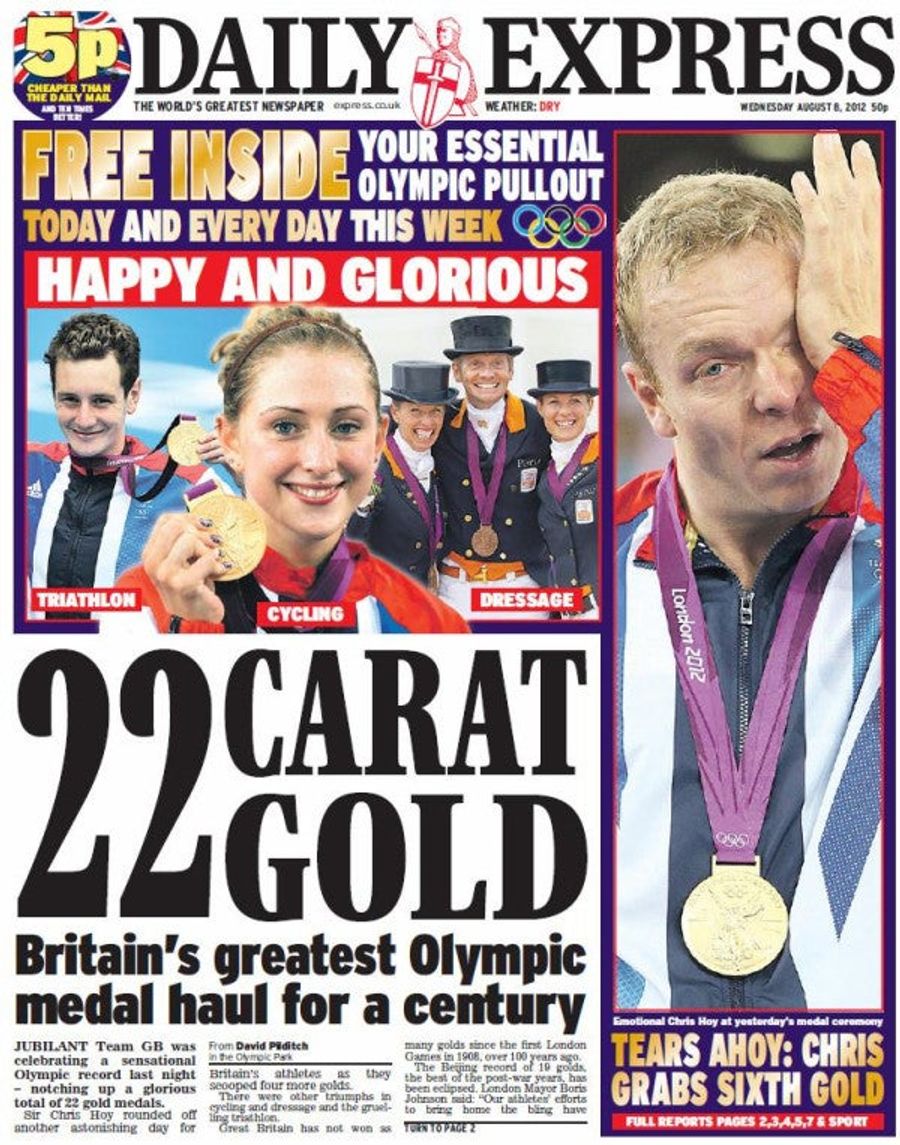 British Newspaper Celebrating British Gold Accidentally Puts Dutch Team On Front Page