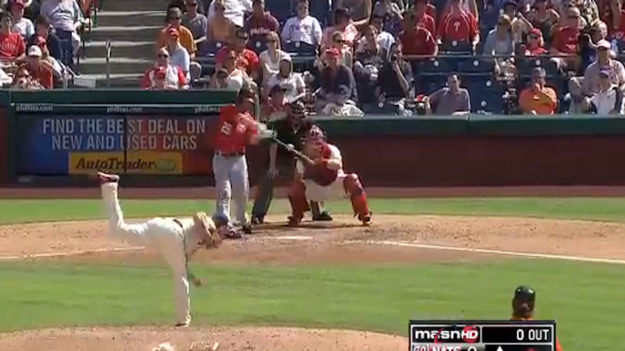 Adam LaRoche Hit A Ball About As Far As Possible Without Hitting A Home Run