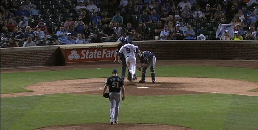 David DeJesus Drew A Walk And Got Hit By A Pitch During The Same Plate Appearance