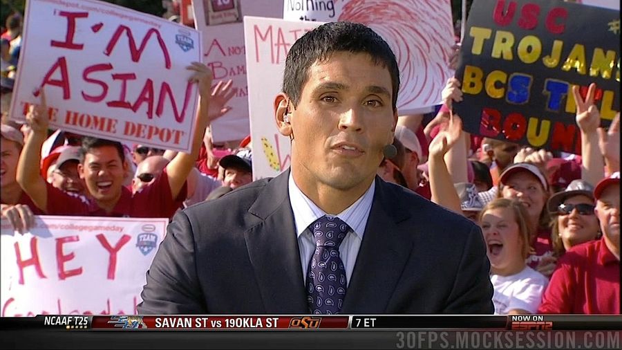 &quot;I&#39;m Asian&quot;: Your Roundup Of The Best Signs Behind The <em>College Gameday</em> Crew