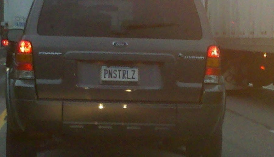 Mysterious License Plate Probably Says "Penis Trolls"