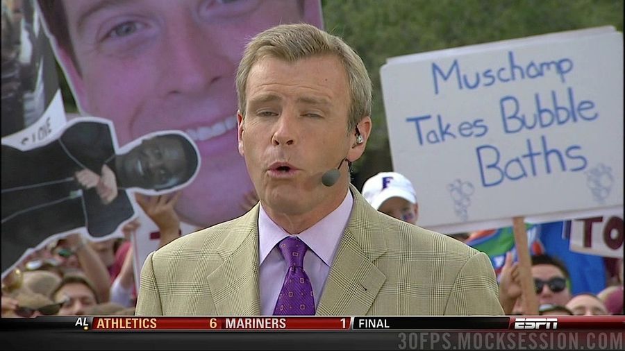 "Muschamp Takes Bubble Baths": Your Roundup Of The Best Signs Behind The College Gameday Crew