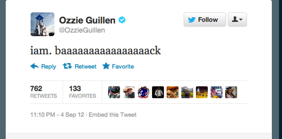 Ozzie Guillen Is Back On Twitter And As Crazy As Ever