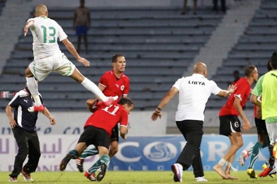 Libya-Algeria Soccer Brawl Featured A Perfect Flying Kick To The Head