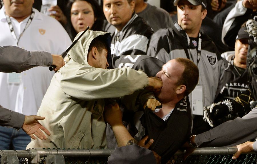 Some Fantastic Photos Of A Fan Fight At The Raiders Game [UPDATED WITH VIDEO]