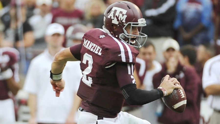 Texas A&M Quarterback Johnny Manziel Set An SEC Record For Offense Today Against Arkansas