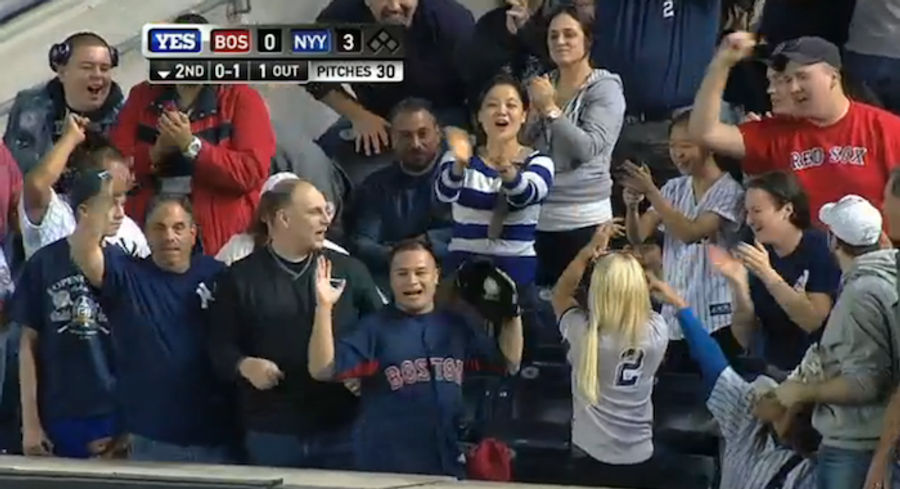 A Red Sox Fan Pulled A Jeffrey Maier And Gave The Yankees A Home Run