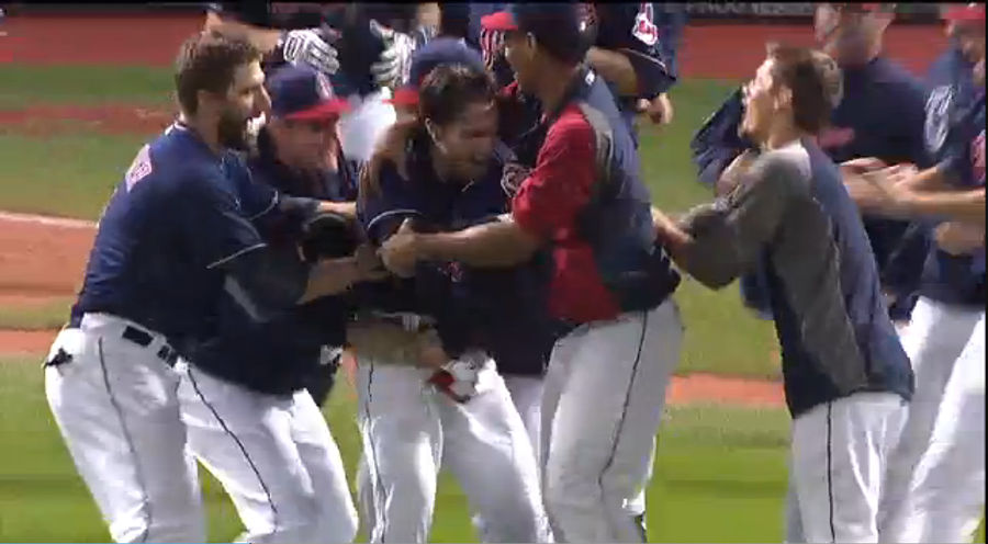 The Cleveland Indians Can't Stop Grabbing Each Other Inappropriately