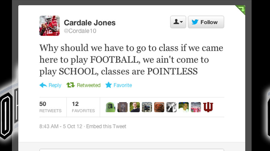 It Looks Like Cardale &quot;Ain&#39;t Come To Play SCHOOL!&quot; Jones Has Changed His Ways