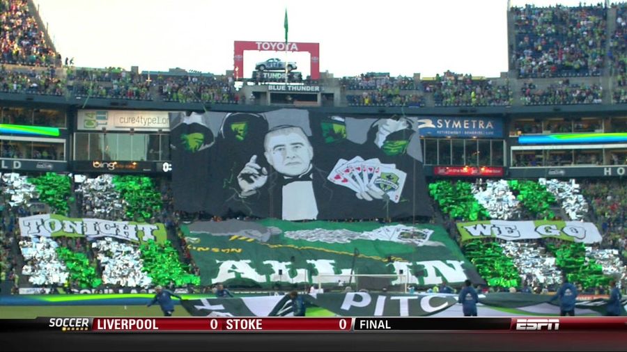 Last Night&#39;s Massive Sounders-Timbers Match Featured A Tifo Worthy Of The Occasion