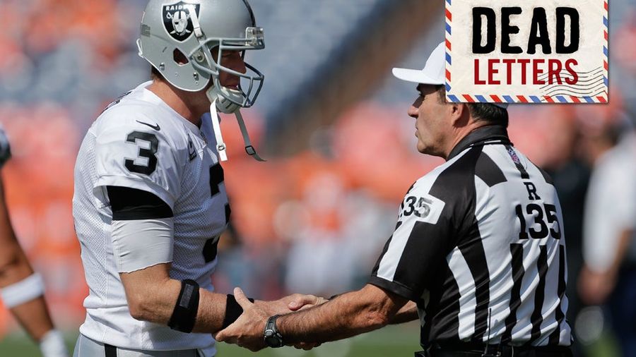 Dead Letters: An Ex-NFLer Also Thinks The Refs Are Biased Against The Raiders