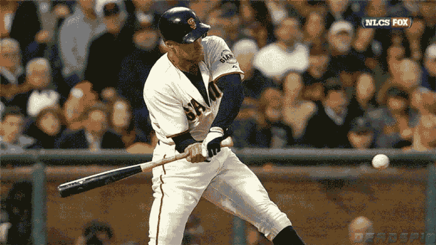 Hunter Pence Had Three Hits On One Swing