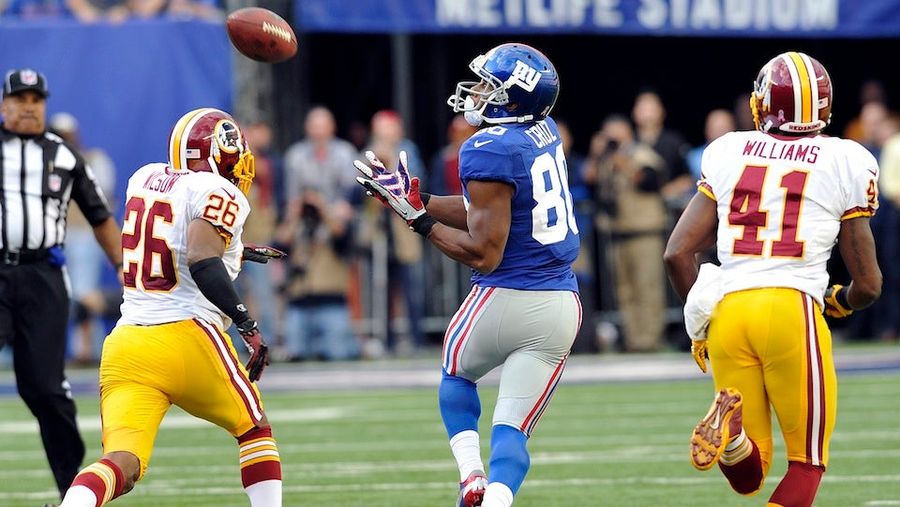 Eli Manning Hit Victor Cruz Because The Redskins Ran Their Same Two-Minute Drill Coverage From The First Half