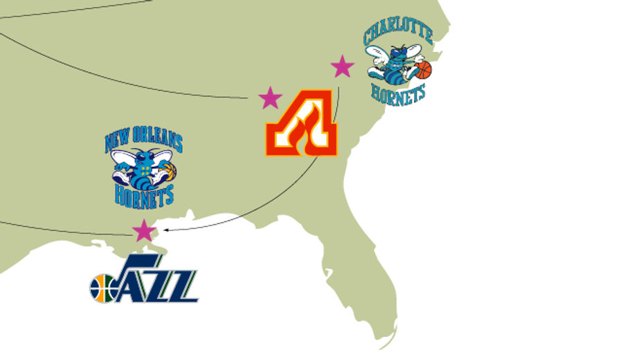 A Map Of The Most Absurd Team-Name Migrations In Sports