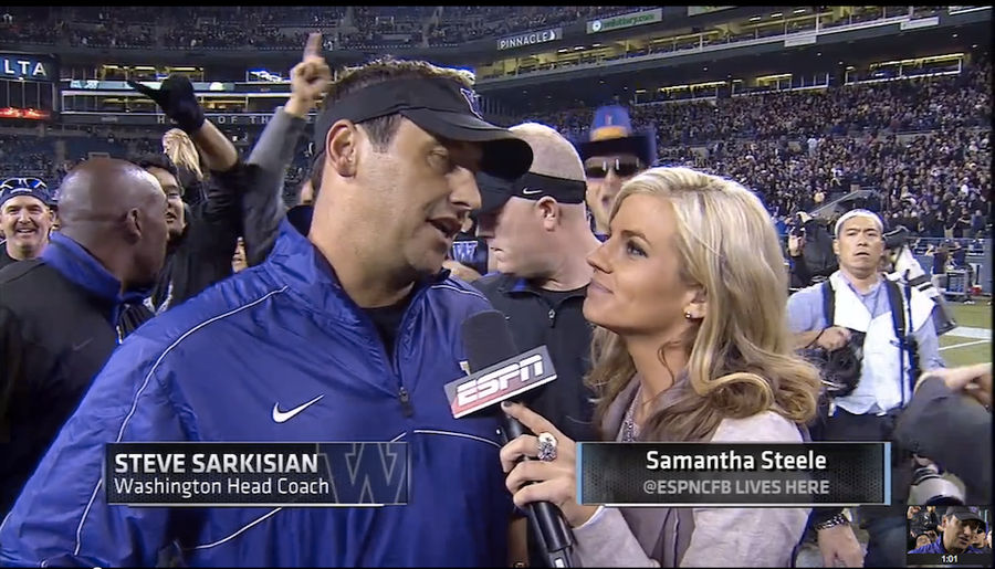 How Did Samantha Steele Become Erin Andrews's Replacement? First, She Got A Hostess Job At An ESPN Zone.