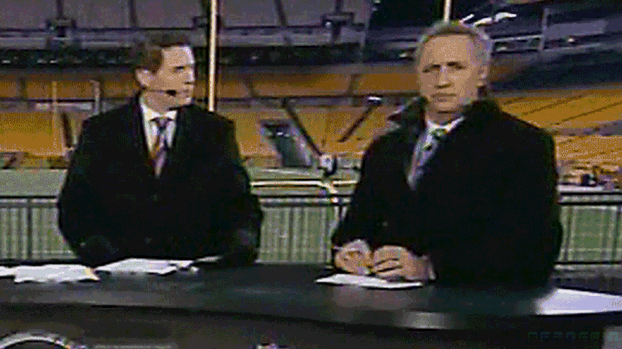 Steve Young Gamely Tries To Explain That He Was Just Giving Rick Reilly A "Bro Stare"