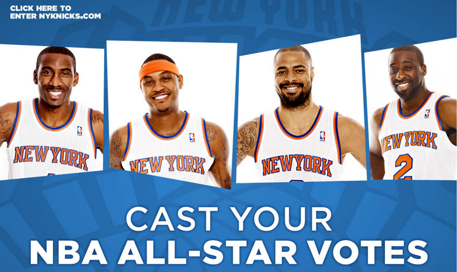 The People That Own Nets.com Are Now Redirecting The Page To The Knicks' All-Star Ballot