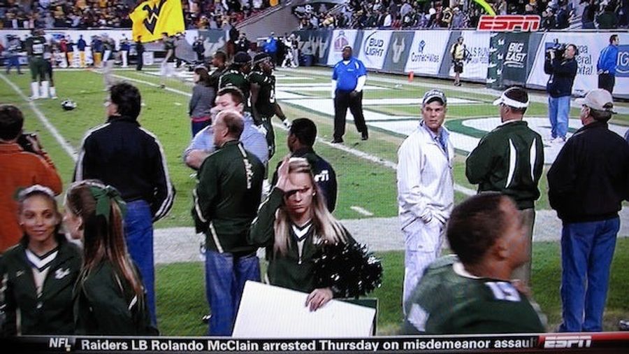 Allow This Cheerleader To Tell You Exactly How South Florida Did Last Night Against West Virginia