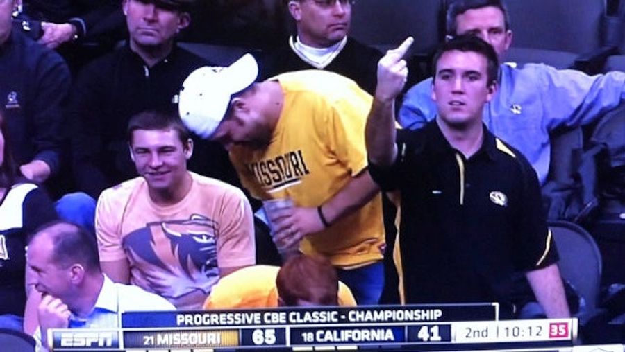 This Is How A Mizzou Fan Celebrates A 24-Point Lead