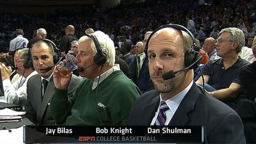 Was Bob Knight Drinking Iced Tea Or Beer As He Watched Coach K Break His Record?