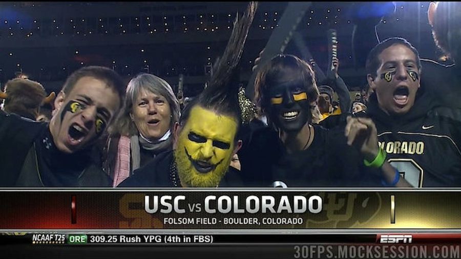 This Guy Was So Jacked Up For USC-Colorado He Decided To Get A Wacky Haircut