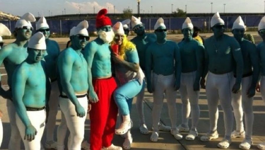 This Evening: The Nationals&#39; Rookies, Hazed To Dress As Smurfs, With Stephen Strasburg As Papa Smurf