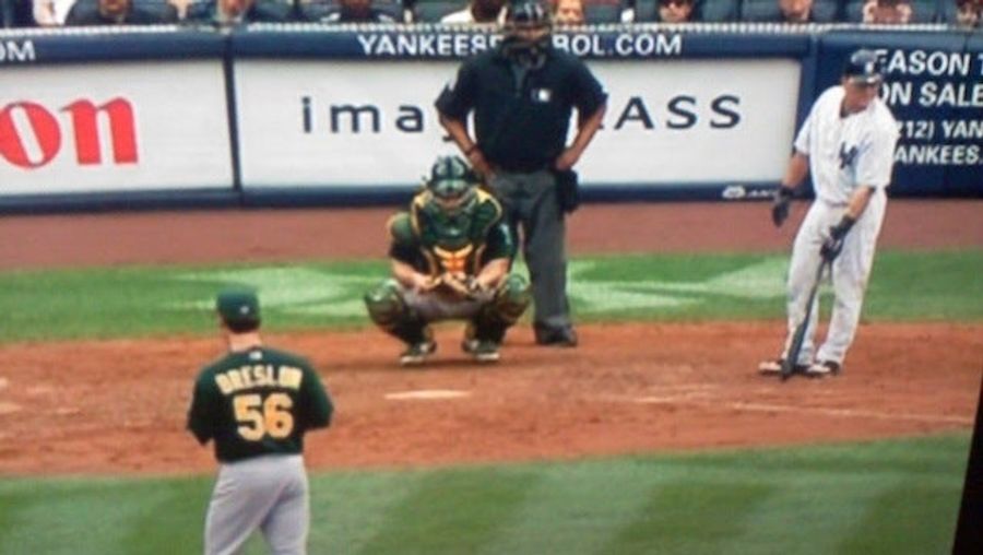 This Evening: That Sign Behind Home Plate Sums It Up