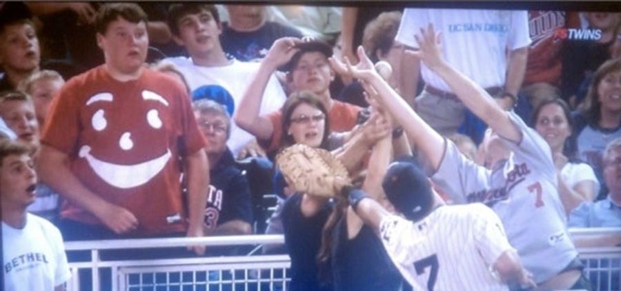 Kool Aid Man Really Wanted To Catch That Foul Ball