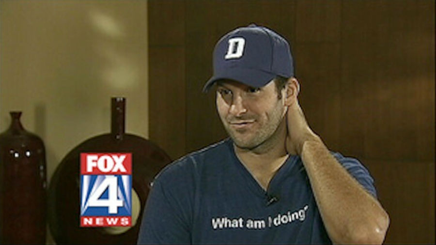 This Evening: Tony Romo Lets His T-Shirt Do The Talking