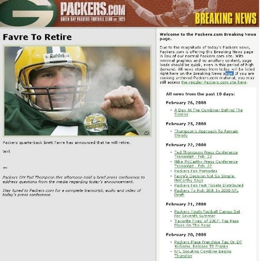The Favre Retirement Snafu Mystery
