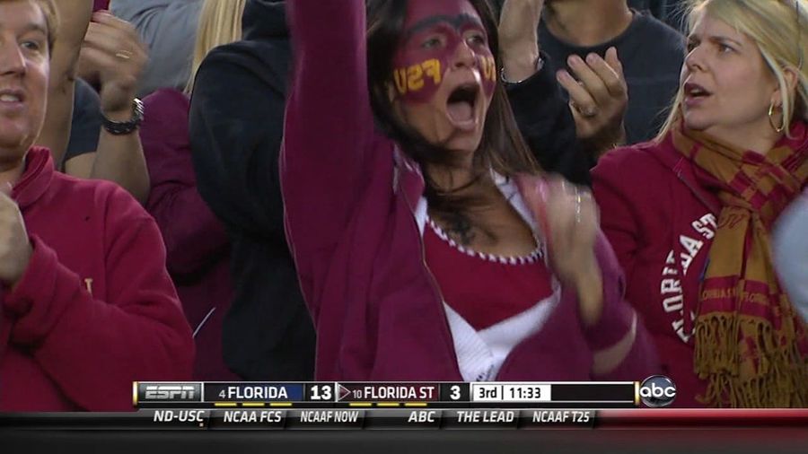 Florida State Fan Learns The Hard Way What Happens When You Use A Mirror To Put On Your Face Paint