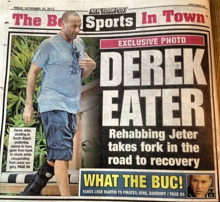 Derek Jeter: Fatty Fatty Boombalatty (Or Something)