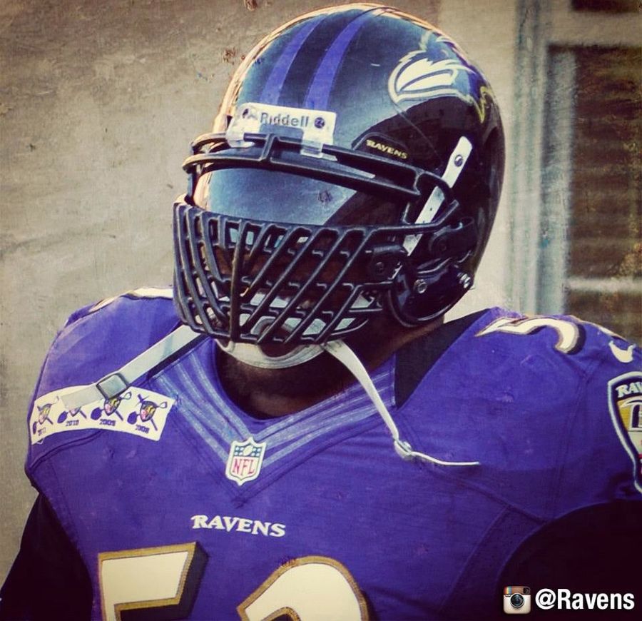 Ray Lewis Has A Terrifying New Facemask