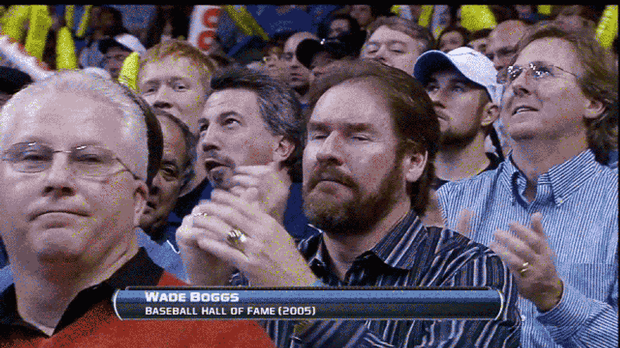 Here Is A Gif Of Wade Boggs Attempting To Dance At Last Night's Oklahoma City Thunder Game