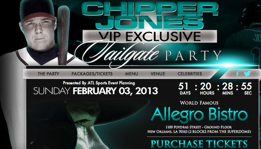 Fat Chipper Jones Is Throwing A Horrible Super Bowl Party