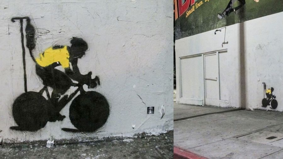 Lance Armstrong Street Art Is Simple, Accurate